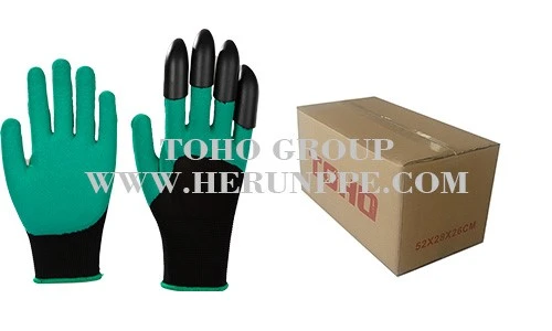 Packaging of garden safety gloves Packaging of garden safety gloves