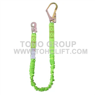 Elastic Energy Absorbing Safety Harness Lanyard