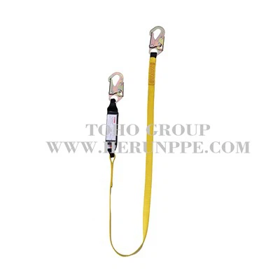 Fall arrester with shock absorber